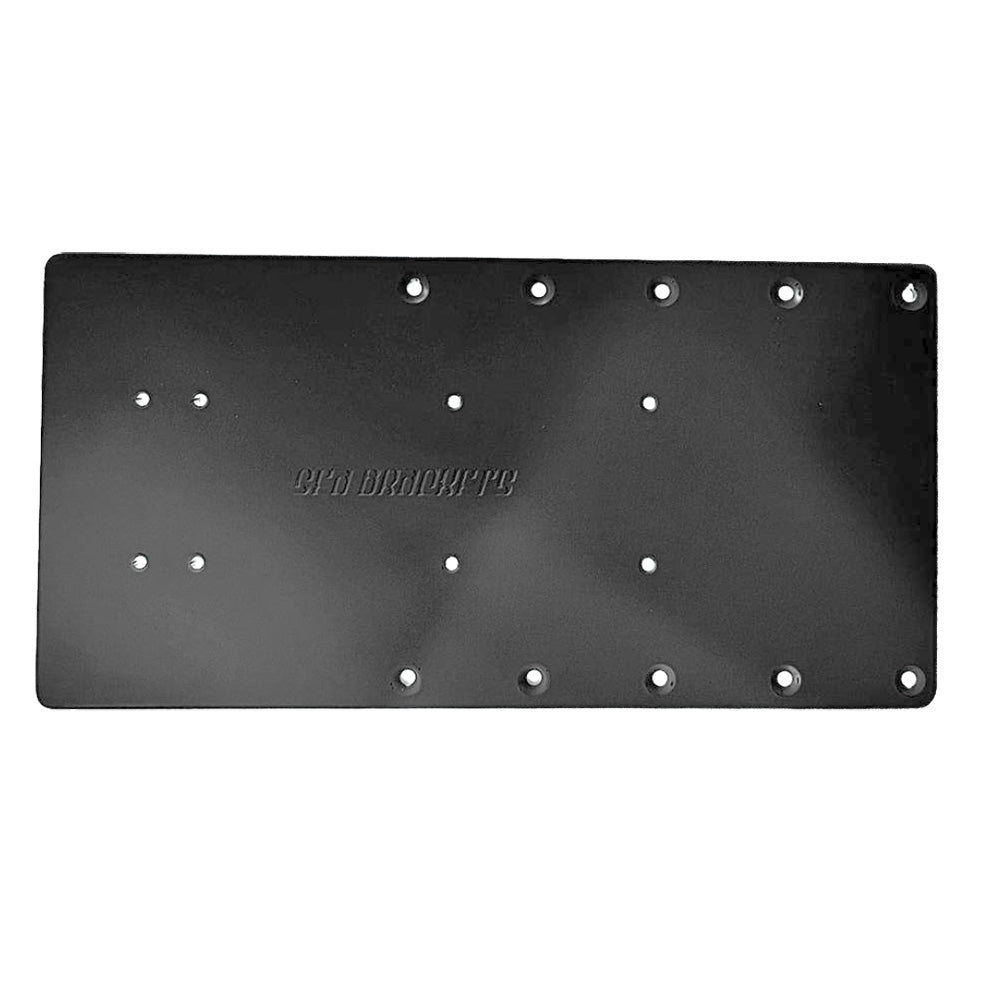 Sea Brackets 16" Straight Trolling Motor Plate - Black [SEA2323-BLK]