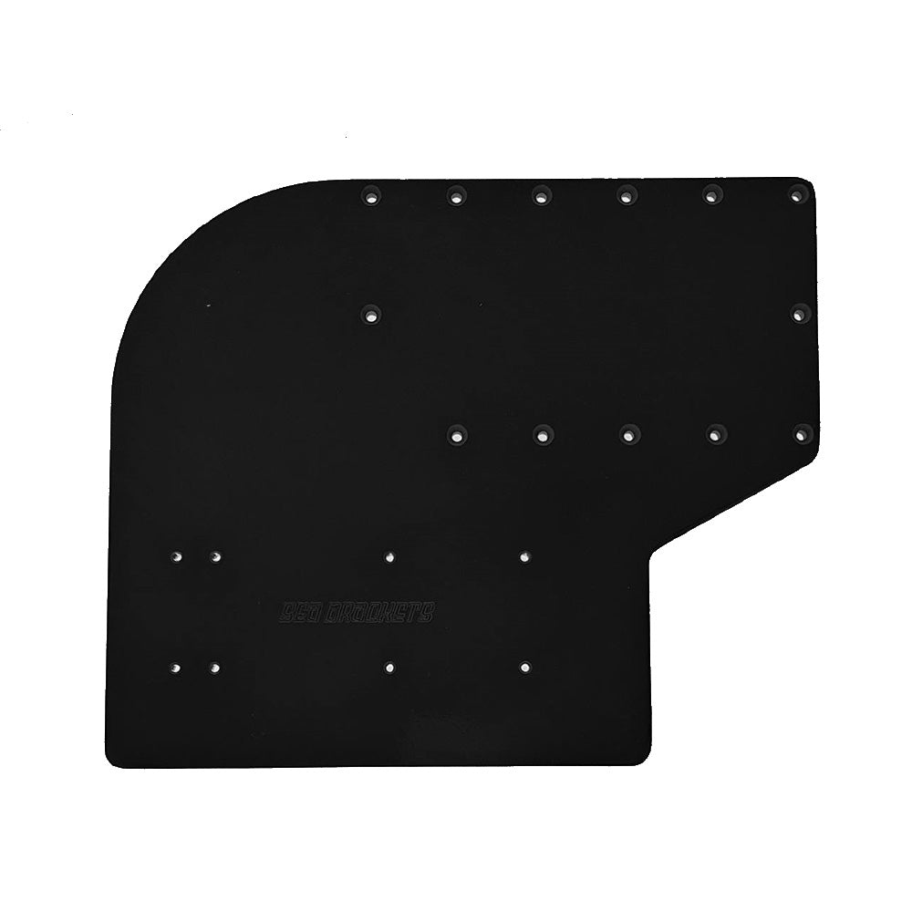 Sea Brackets Large Offset Trolling Motor Plate - Black [SEA2307-BLK]