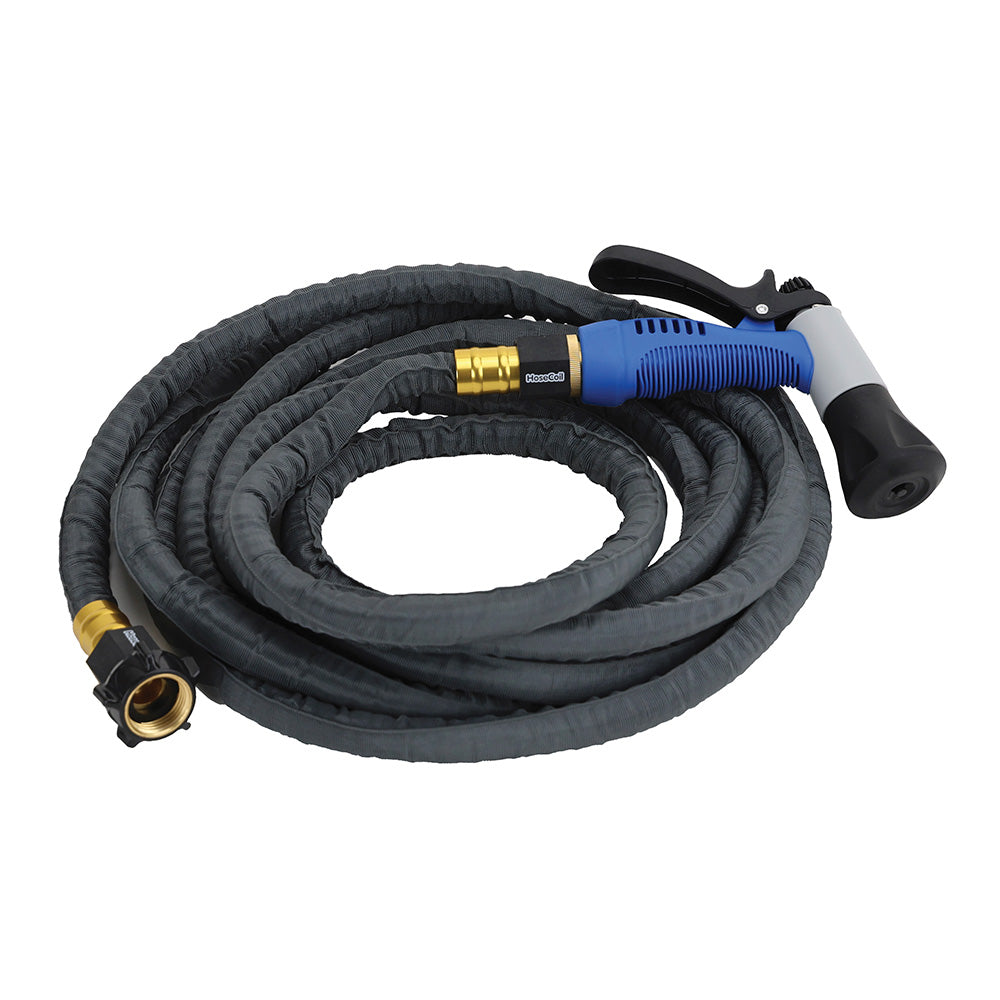 HoseCoil 20' Stainless Steel PRO Hose Kit w/Boat Bumper Plastic Body Nozzle [SSP20K]