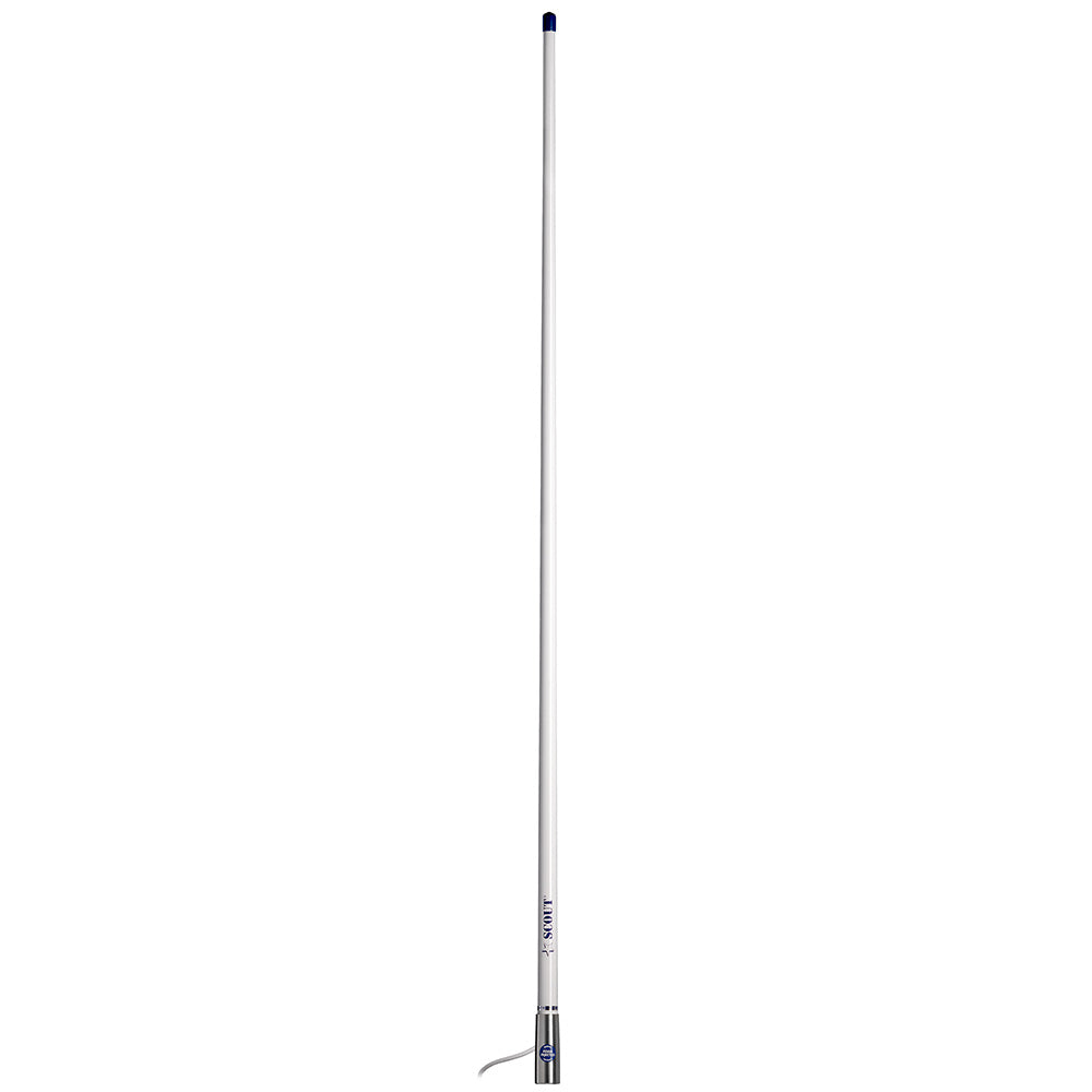 Scout Titan Series 4' White VHF Antenna 3dB Stainless Steel Ferule w/5M RG-58 Includes PL-259 [PF AN NVHF00044T]