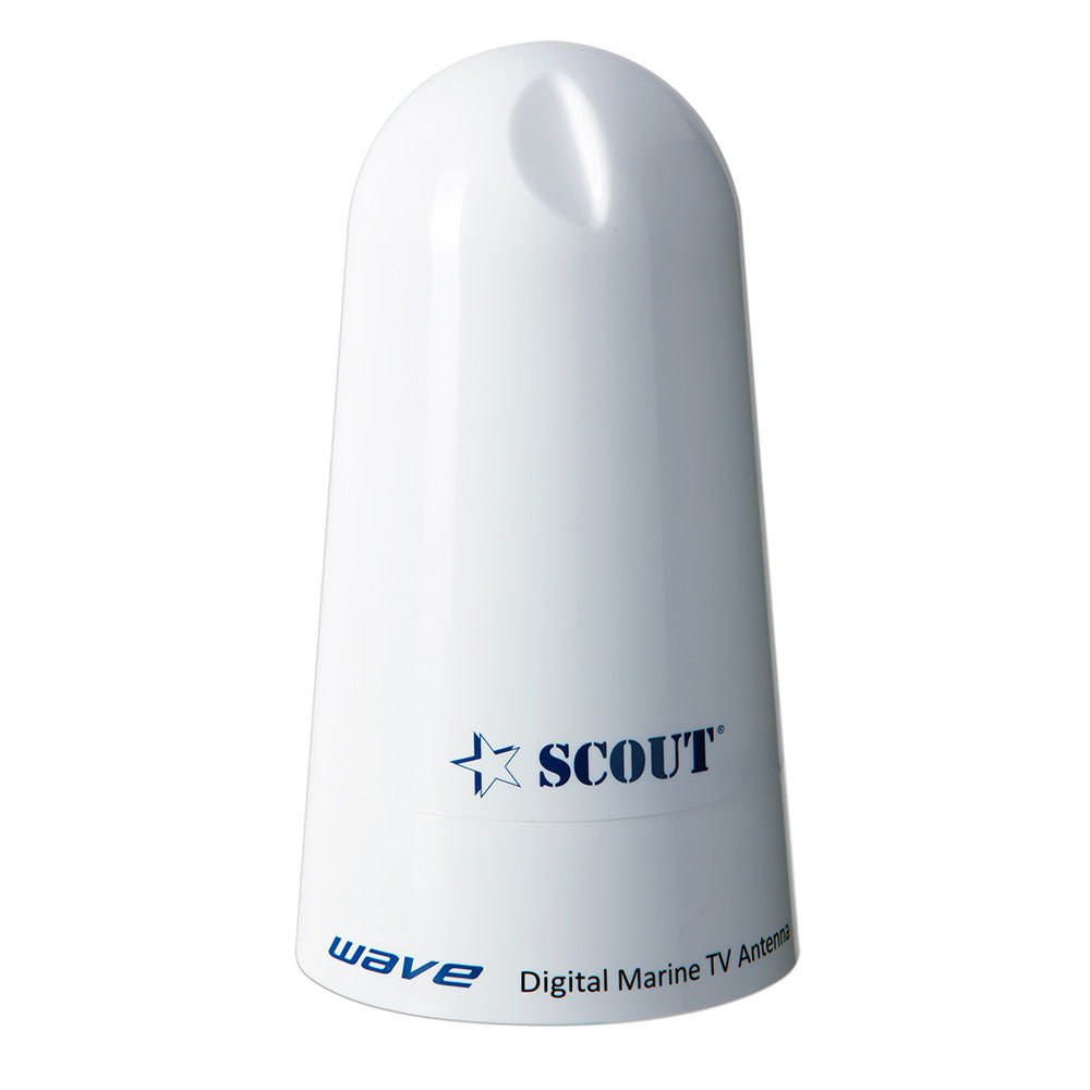 Scout Wave 4" White TV Antenna Omnidirectional 25dB Gain w/10M, 75 ohms, Cable [PF AN NTV002]