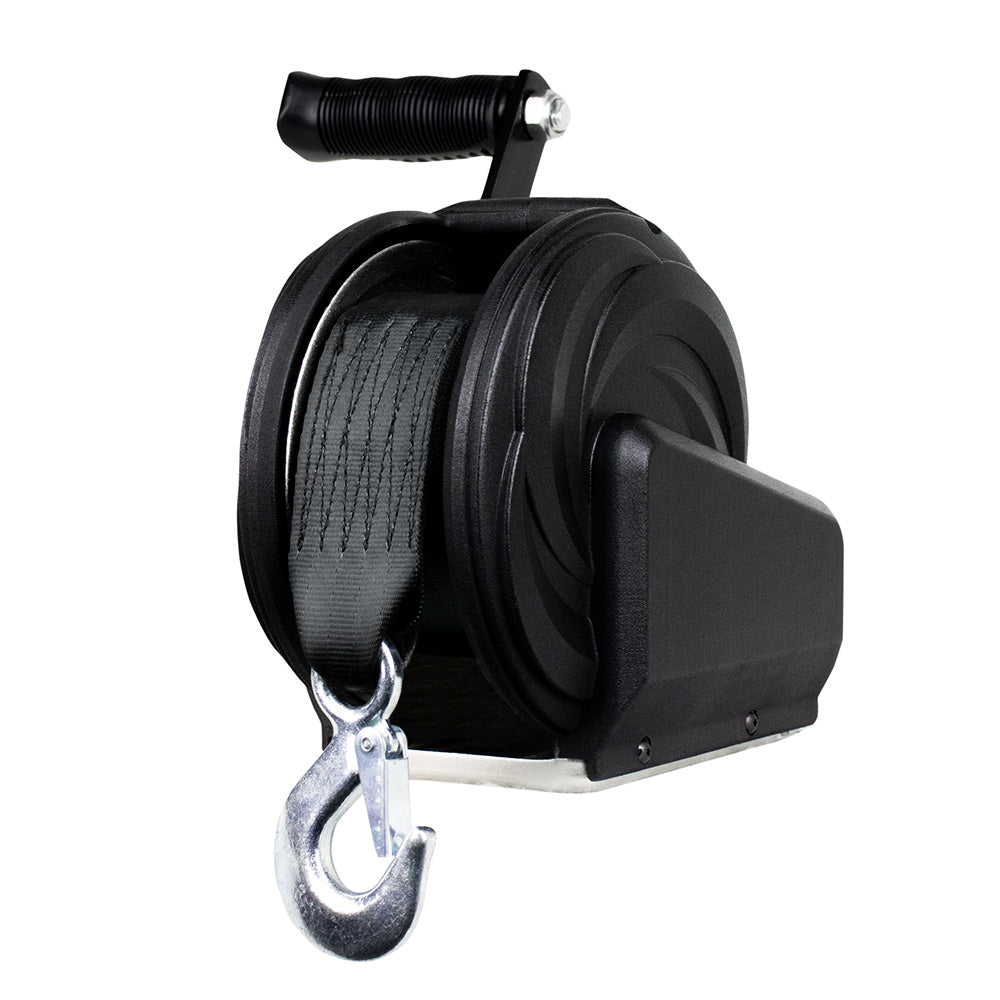 Powerwinch Select Series Winch 1,200lb, 6" Crank Arm - Carbon Black [21400-W-1200-6-B-R]
