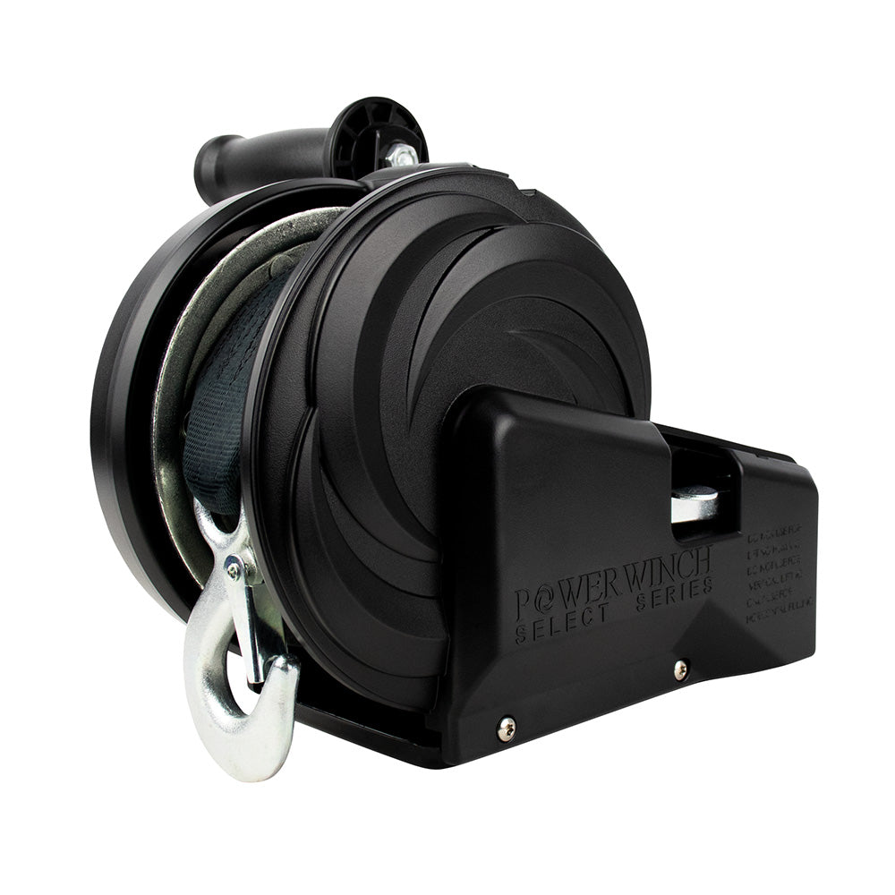 Powerwinch Select Series Winch 1,800lb, 2 Speed, 6" Crank Arm - Carbon Black [21400-W-1800-6-B-R]