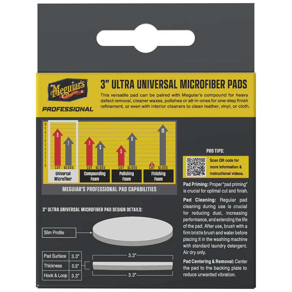 Meguiar's Professional 3" Ultra Universal Microfiber Pads *3-Pack [M3MFP3]