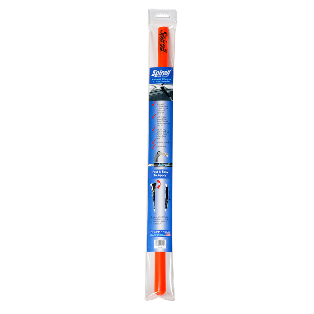 Spiroll Chafe Guard Orange for Lines up to 3/4"-1" Diameter [SPL-24-O-CG]