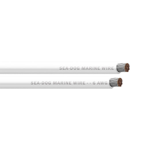 Sea-Dog 6 AWG White Battery Cable - 250' [8006054]