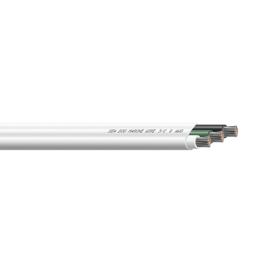 Sea-Dog 8/3 AWG Flat Triplex Wire - White/Green/Black - 25' [8008300]