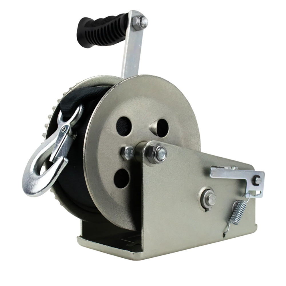 Powerwinch Utility Series Winch 2,000lb, 2 Speed, 8" Crank Arm - Zinc [21500-W-2000-8-Z-R]