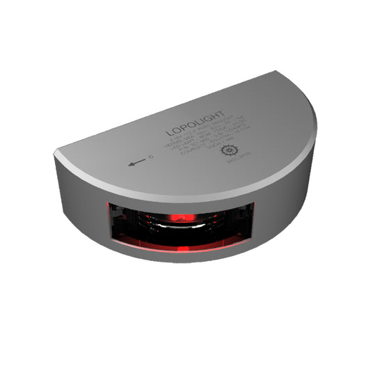 Lopolight Series 301-002 - Port Sidelight - 2NM - Vertical Mount - Red - Silver Housing  [301-002]