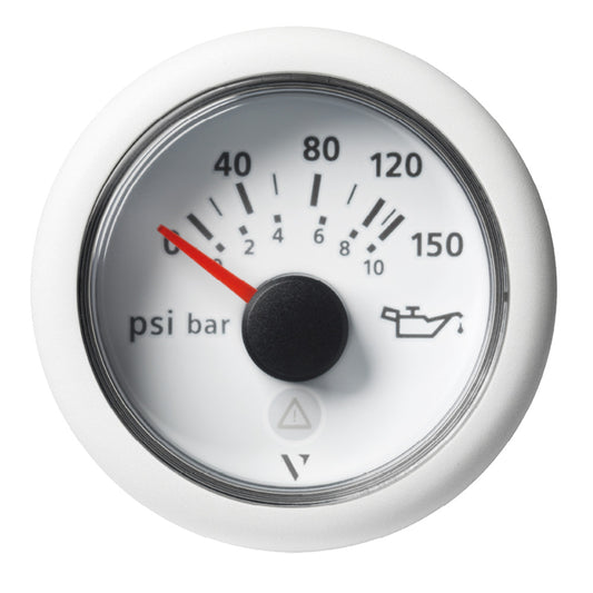 Veratron 52mm (2-1/16") ViewLine Engine Oil Pressure Gauge - 150 PSI - White Dial  Bezel [A2C59514202]